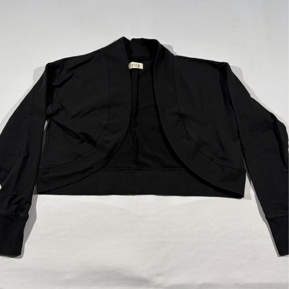 Pact Womens Organic Cotton Blend Cropped Jacket Thumbholes Stretch Sz XS/S - Picture 2 of 11